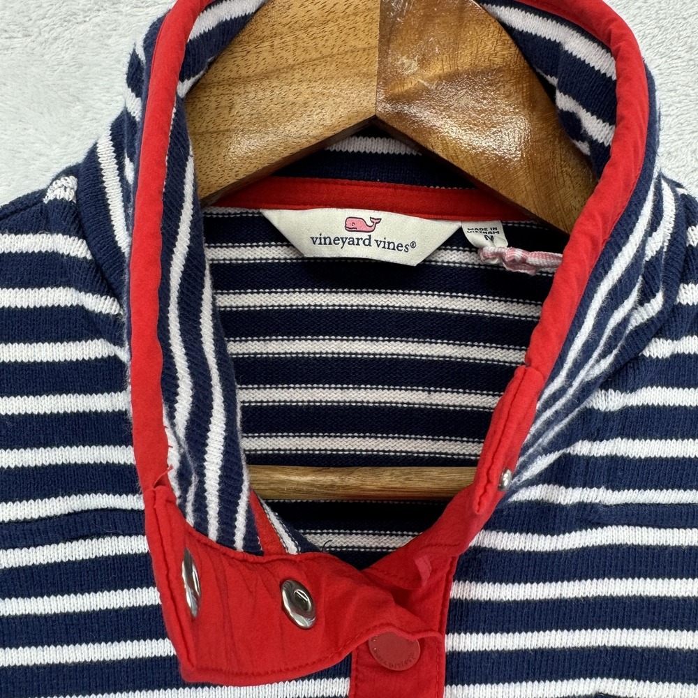 Vineyard Vines Sweatshirt Mens Medium Navy White Shep Shirt‎ Stripe Flag Patch - Picture 4 of 8